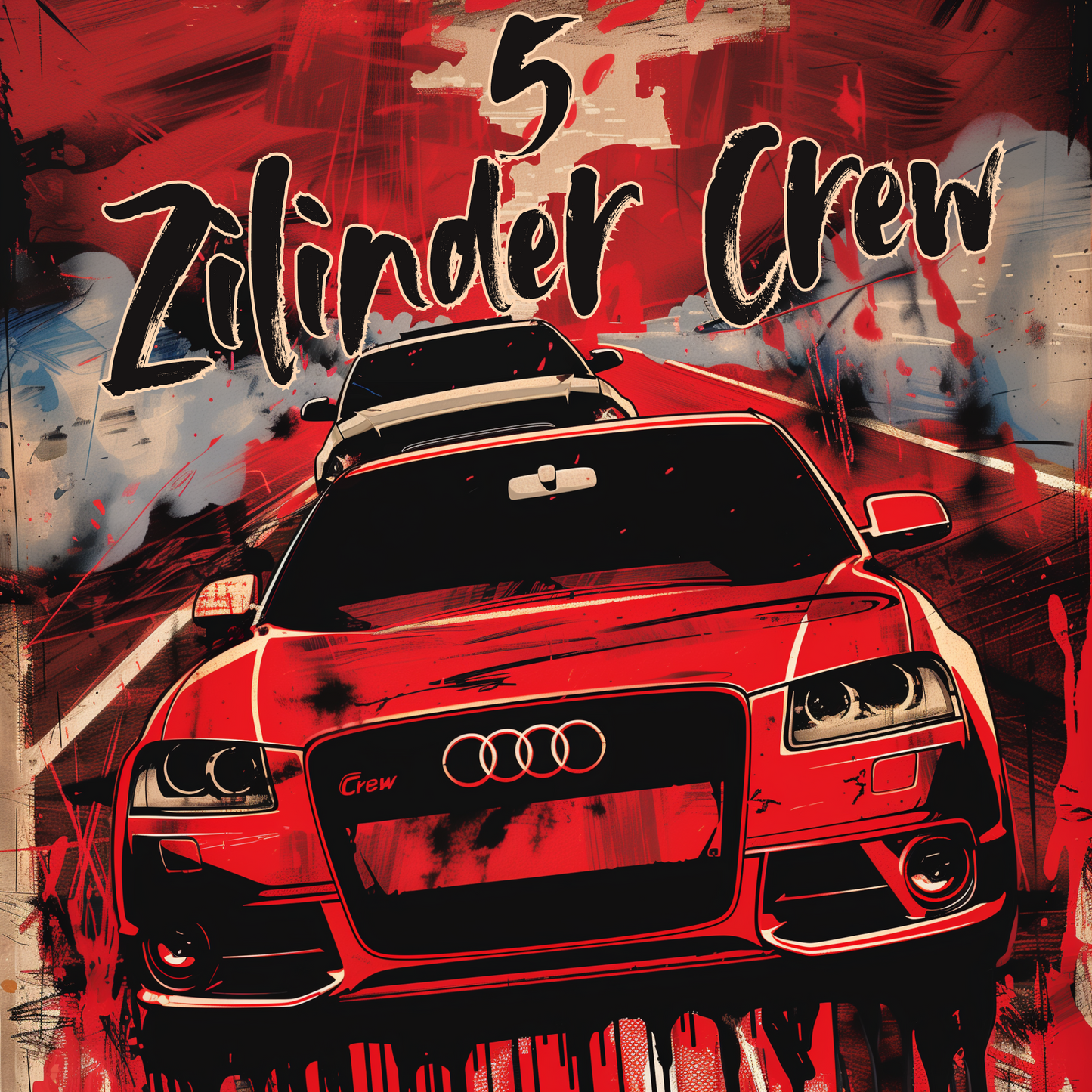 Poster "5 Zylinder Crew" RS3 🏁🚗 – Livraison offerte