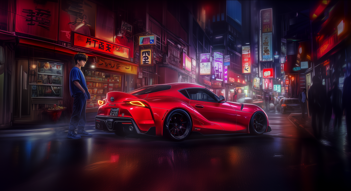 Poster "Manga Car"  Supra MK5 🗾🚗 – Livraison offerte