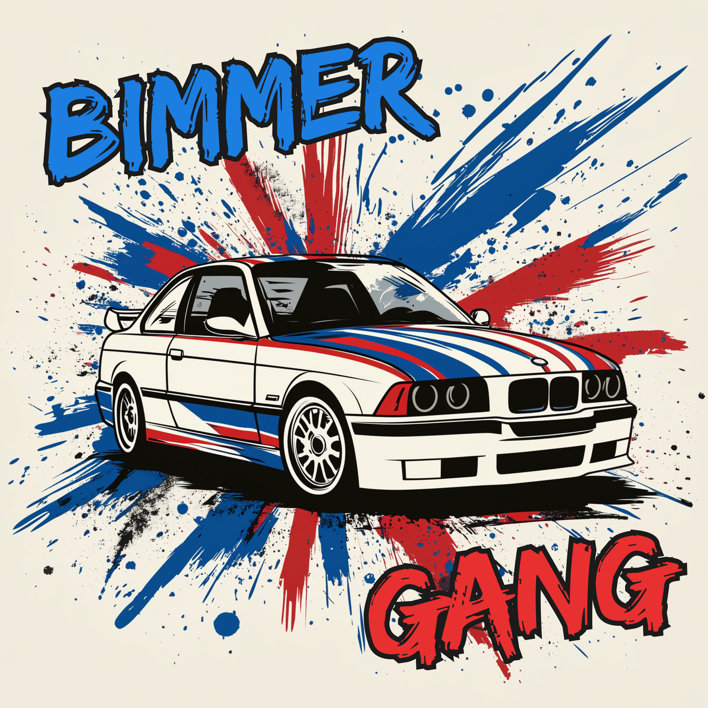 Poster "Bimmer Gang" E36 🏙️🚗 – Livraison offerte