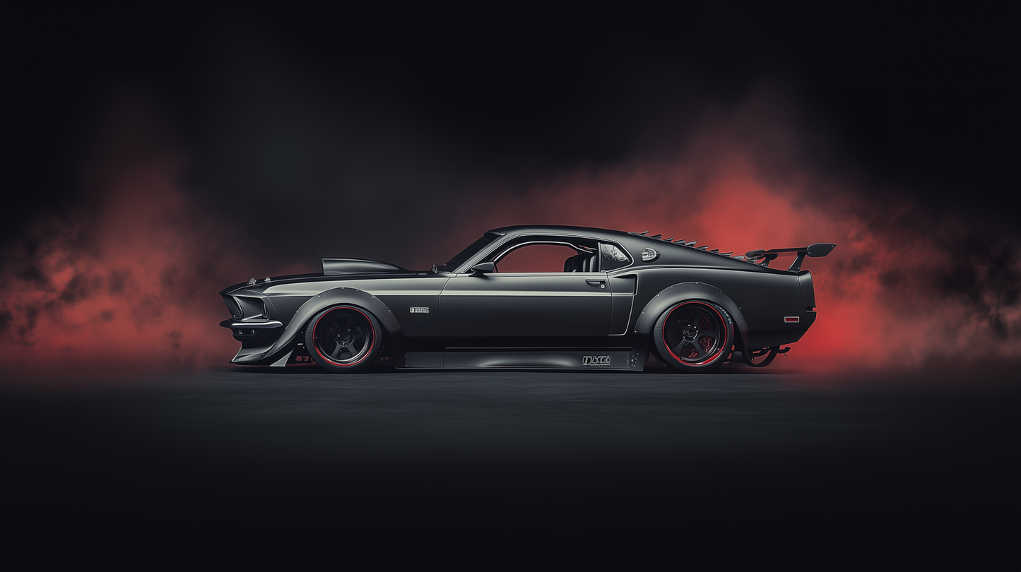 Poster  "American muscle" Mustang 69  🐎🚗 – Livraison offerte