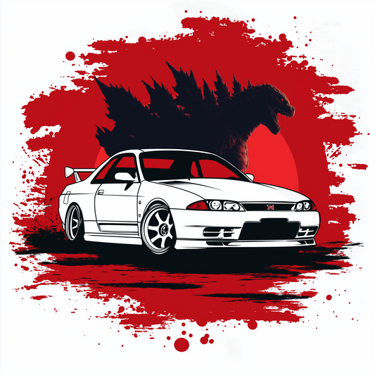 Poster Décoration murale - GTR R33 "Godzilla" 🖼️🚗 – Livraison offerte